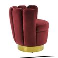 Beauly Accent Chair - Wine Velvet Fabric