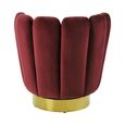 Beauly Accent Chair - Wine Velvet Fabric