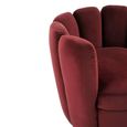 Beauly Accent Chair - Wine Velvet Fabric