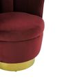 Beauly Accent Chair - Wine Velvet Fabric