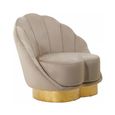 Biarritz Accent Chair - Mink Velvet Fabric