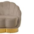 Biarritz Accent Chair - Mink Velvet Fabric