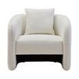 Bilani Chair - Curved - Cream Linen Fabric