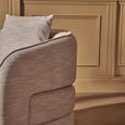 Bilani Chair - Curved - Grey Linen Fabric