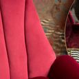 Billi Lounge Chair - Wine Velvet Fabric with Gold Legs