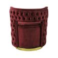 Bola Accent Chair - Wine Velvet Fabric