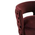 Bola Accent Chair - Wine Velvet Fabric