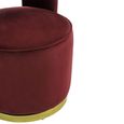 Bola Accent Chair - Wine Velvet Fabric