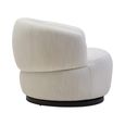 Bordo Swivel Chair - Curved - Cream Fabric