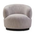 Bordo Swivel Chair - Curved - Grey Fabric