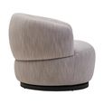 Bordo Swivel Chair - Curved - Grey Fabric