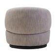 Bordo Swivel Chair - Curved - Grey Fabric