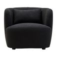 Bruge Chair - Curved - Black Fabric