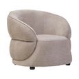 Daphne Chair - Curved - Taupe Chenille Fabric