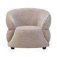 Daphne Chair - Curved - Taupe Chenille Fabric