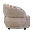 Daphne Chair - Curved - Taupe Chenille Fabric