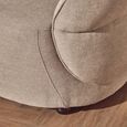 Daphne Chair - Curved - Taupe Chenille Fabric
