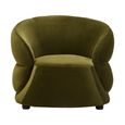 Darla Chair - Curved - Forest Green Velvet Fabric
