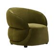 Darla Chair - Curved - Forest Green Velvet Fabric
