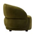Darla Chair - Curved - Forest Green Velvet Fabric