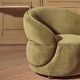 Darla Chair - Curved - Forest Green Velvet Fabric