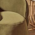 Darla Chair - Curved - Forest Green Velvet Fabric