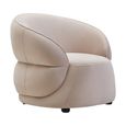Darla Chair - Curved - Stone Velvet Fabric