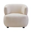 Dasha Chair - Curved - Ivory Chenille Fabric