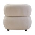 Dasha Chair - Curved - Ivory Chenille Fabric