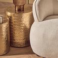 Dasha Chair - Curved - Ivory Chenille Fabric