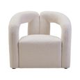 Davina Chair - Ivory Boucle Fabric - Statement