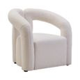 Davina Chair - Ivory Boucle Fabric - Statement