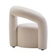Davina Chair - Ivory Boucle Fabric - Statement