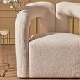 Davina Chair - Ivory Boucle Fabric - Statement