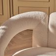 Davina Chair - Ivory Boucle Fabric - Statement