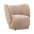 Delray Chair - Curved - Deep Stone Chenille Fabric