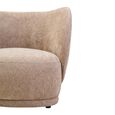 Delray Chair - Curved - Deep Stone Chenille Fabric