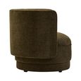 Drake Accent Chair - Curved - Forest Green Chenille Fabric