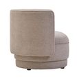 Drake Accent Chair - Curved - Taupe Chenille Fabric