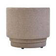 Drake Accent Chair - Curved - Taupe Chenille Fabric