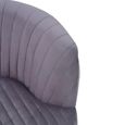 Florina Accent Chair - Grey Velvet Fabric with Gold Legs