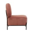Haya Retro Chair - Dusky Rose Velvet Fabric