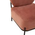 Haya Retro Chair - Dusky Rose Velvet Fabric