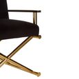 Hendricks Chair - Black Velvet Fabric with Gold Metal