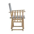 Hugh Chair - Grey Linen Fabric with American Oak