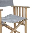Hugh Chair - Grey Linen Fabric with American Oak