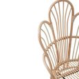 Java Chair - Natural Rattan with Black Metal - Scalloped Back
