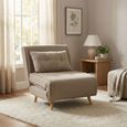 Freya Accent Armless Chair - Beige - Fabric