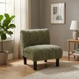 Lily Accent Armless Chair - Green - Fabric
