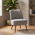 Reagan Accent Armless Chair - Grey - Fabric and Wood